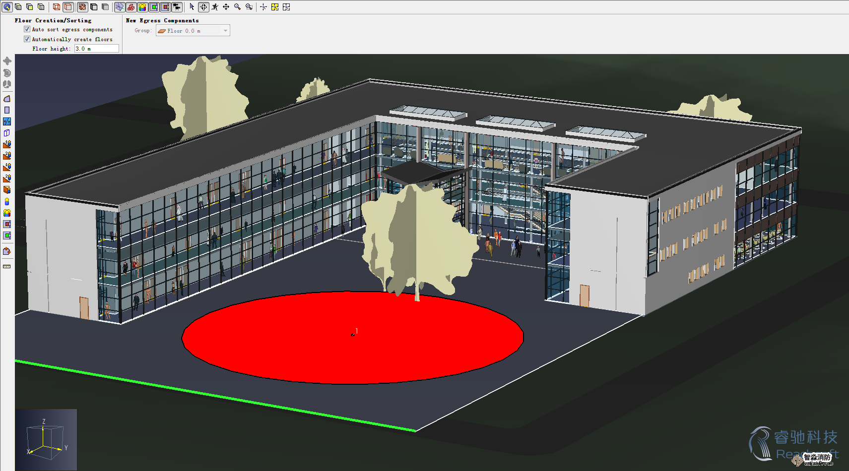 長沙消防安全評估長沙人員疏散能力模擬分析軟件Pathfinder7 長沙消防安全評估長沙人員疏散能力模擬分析軟件Pathfinder7